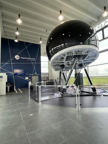 A319 Full Motion Flugsimulator Eingangsbereich